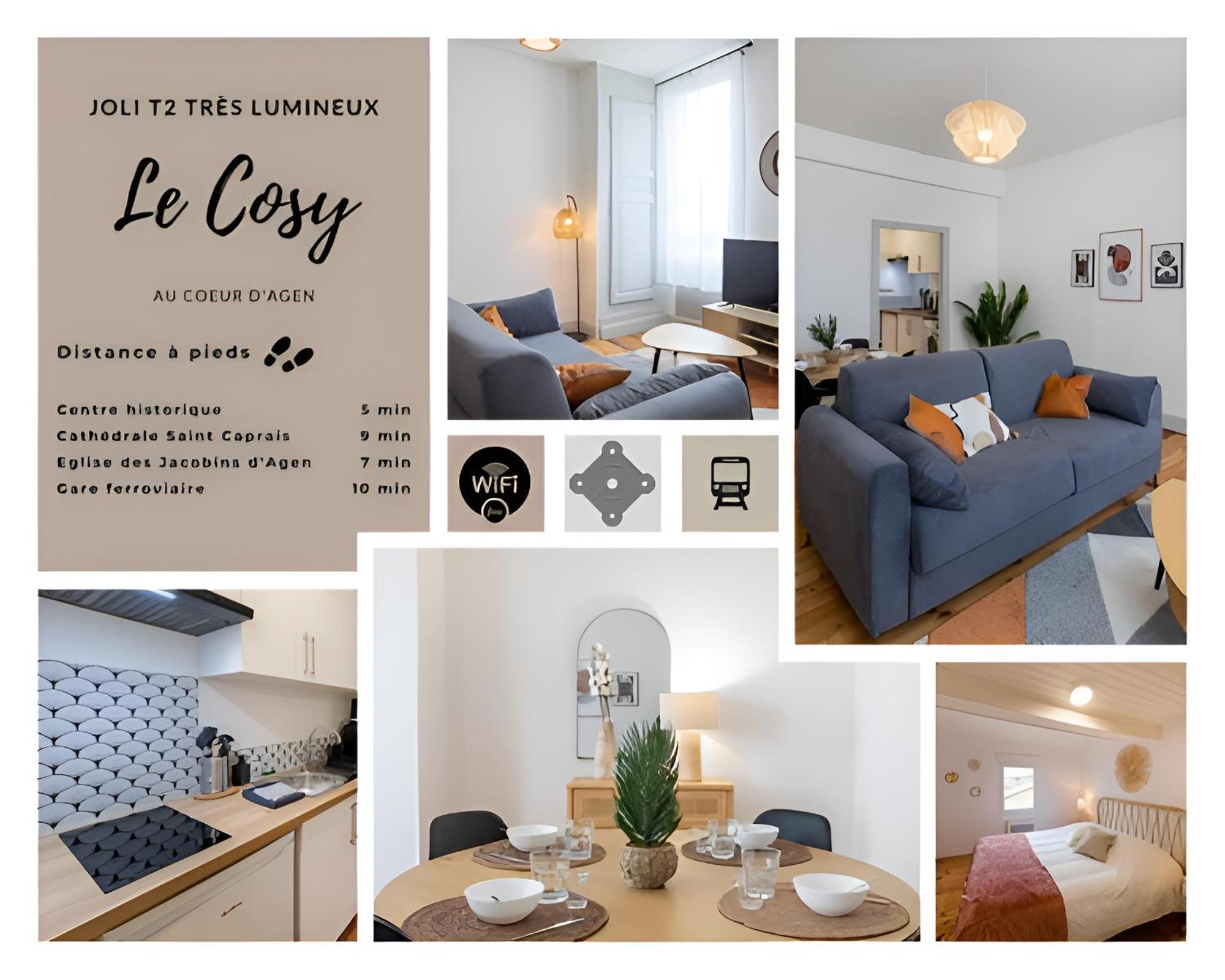 Le Cosy Magnifique T2 Neuf Centre Ville Gare 800 M Agen Luaran gambar